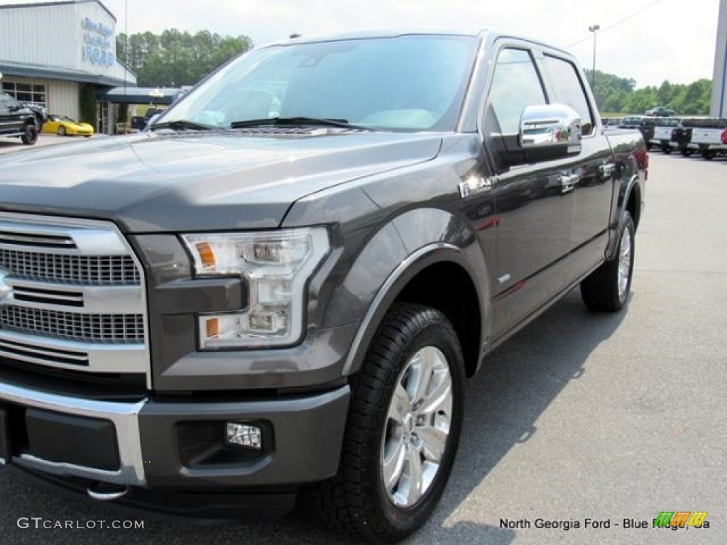2016 F150 Platinum SuperCrew 4x4 - Magnetic / Platinum Black photo #36