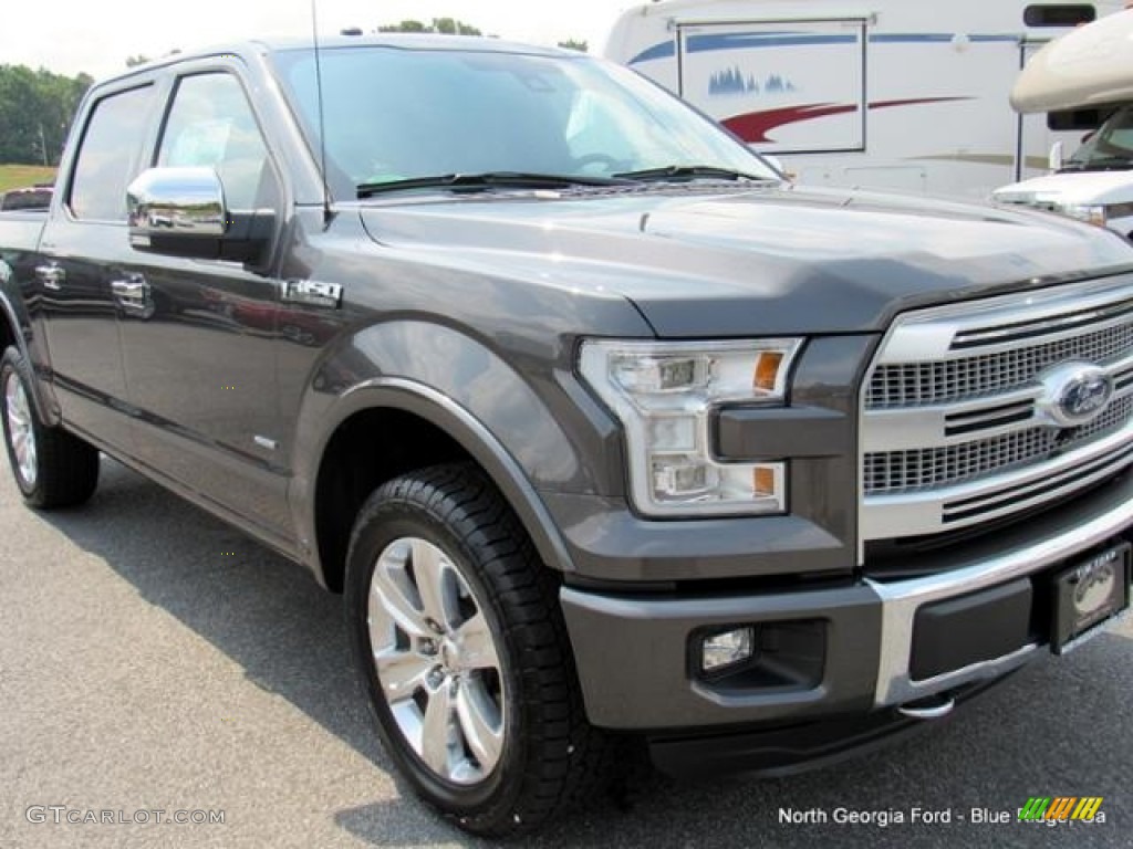 2016 F150 Platinum SuperCrew 4x4 - Magnetic / Platinum Black photo #37