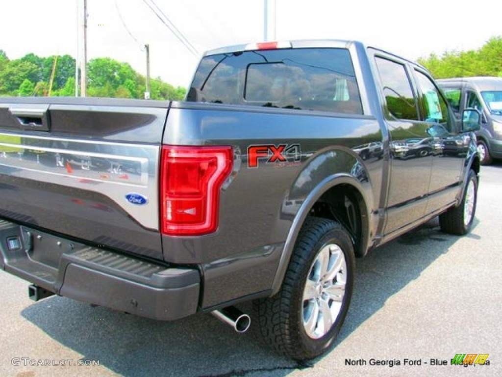 2016 F150 Platinum SuperCrew 4x4 - Magnetic / Platinum Black photo #38