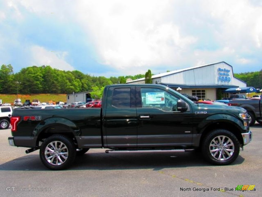 2016 F150 XLT SuperCab 4x4 - Green Gem / Medium Earth Gray photo #6