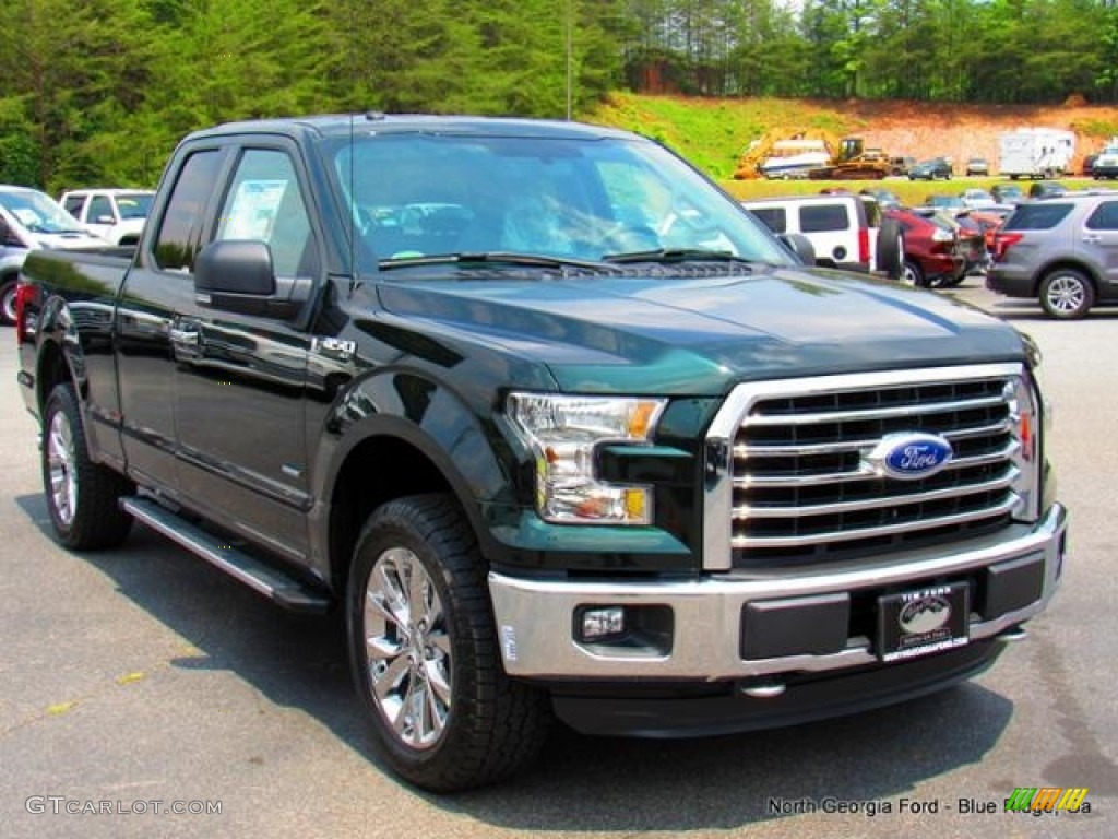 2016 F150 XLT SuperCab 4x4 - Green Gem / Medium Earth Gray photo #7