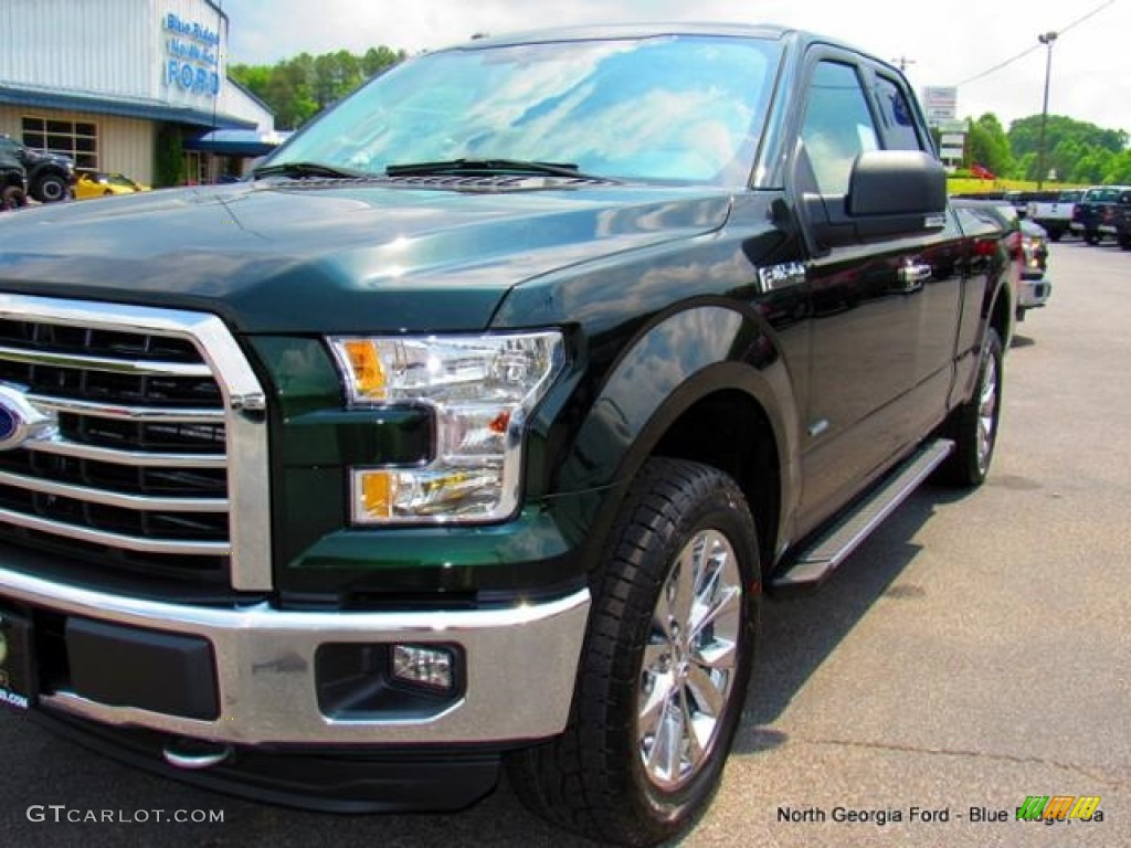 2016 F150 XLT SuperCab 4x4 - Green Gem / Medium Earth Gray photo #29