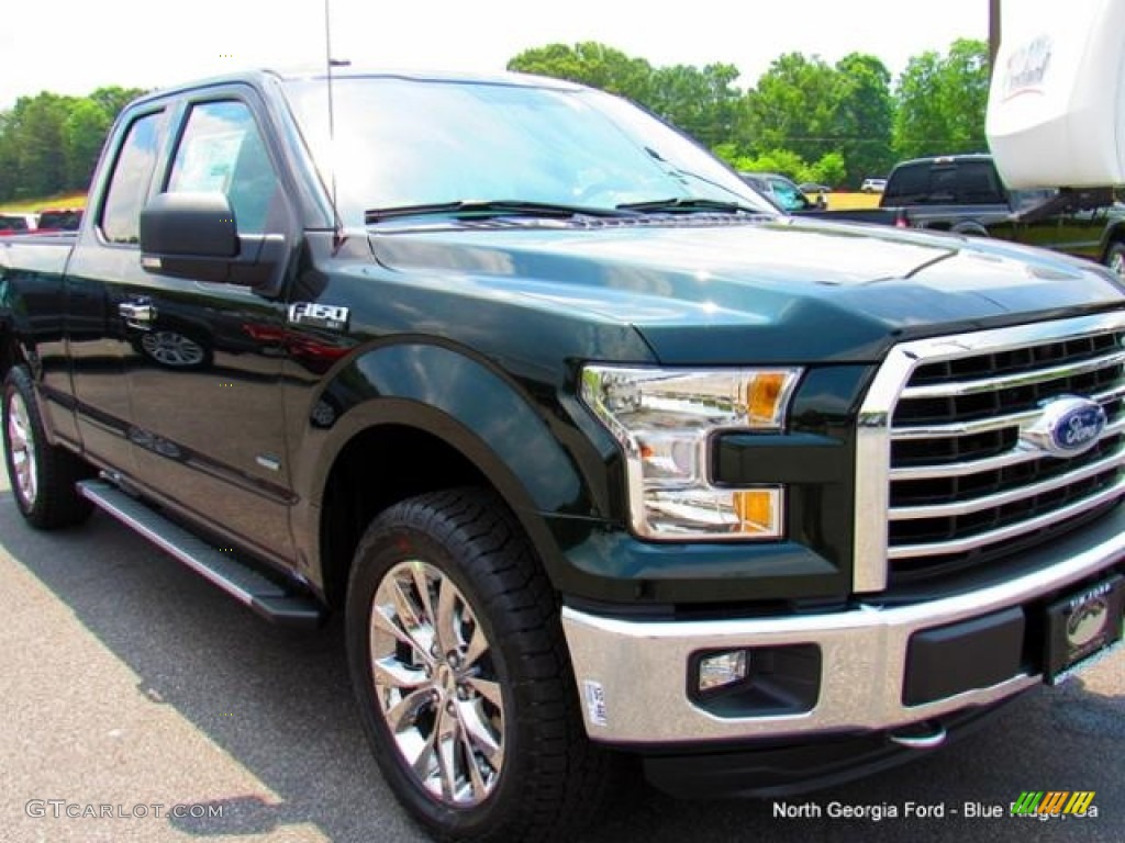 2016 F150 XLT SuperCab 4x4 - Green Gem / Medium Earth Gray photo #30
