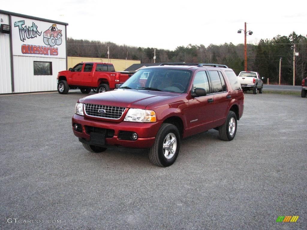 2004 Explorer XLT - Redfire Metallic / Medium Parchment photo #4