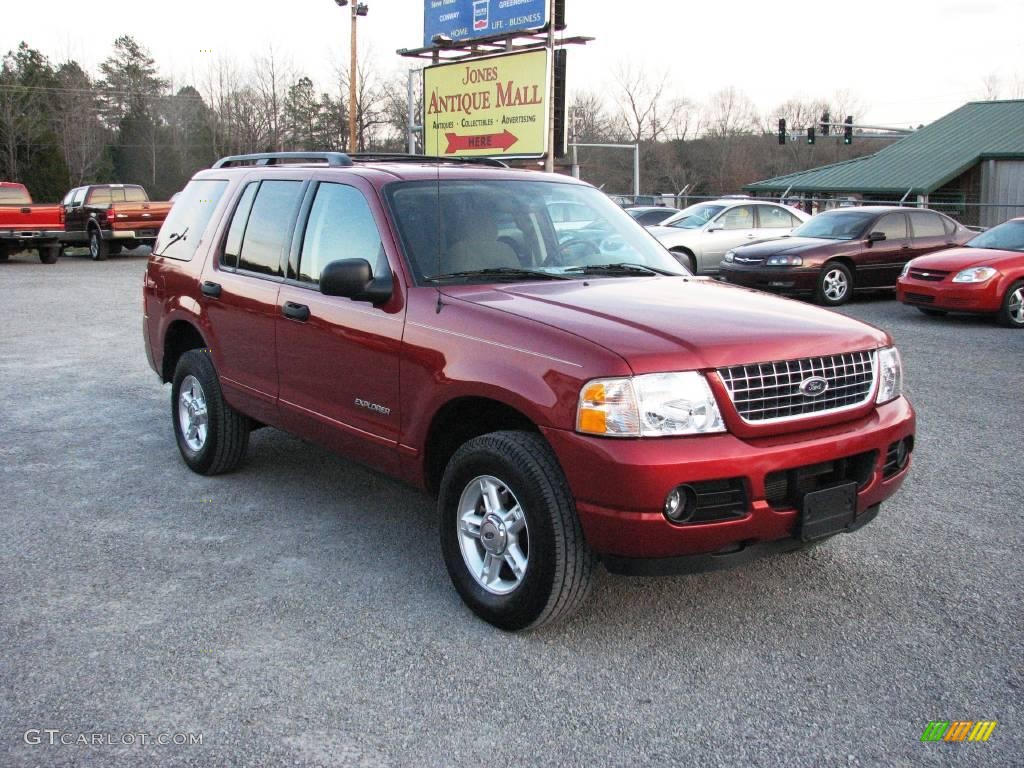 2004 Explorer XLT - Redfire Metallic / Medium Parchment photo #5