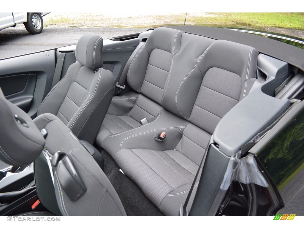 Ebony Interior 2016 Ford Mustang V6 Convertible Photo #113352719