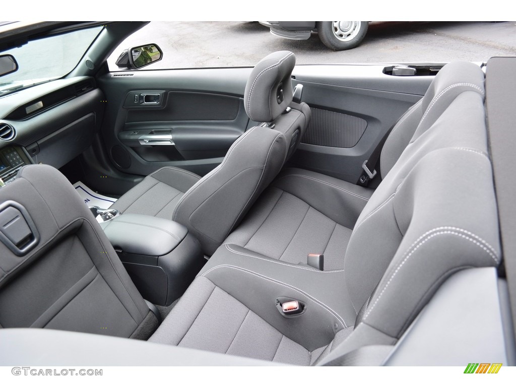 Ebony Interior 2016 Ford Mustang V6 Convertible Photo #113352743