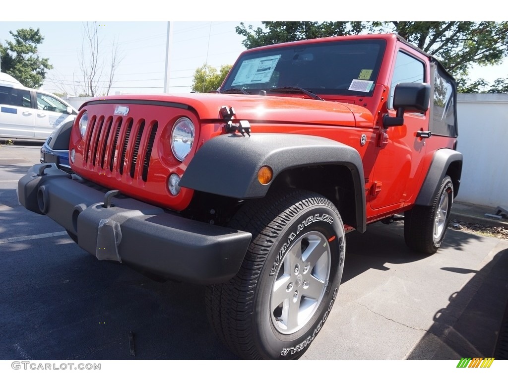 Firecracker Red Jeep Wrangler