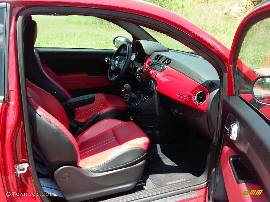 2013 500 Abarth - Rosso (Red) / Abarth Nero/Rosso/Nero (Black/Red/Black) photo #13