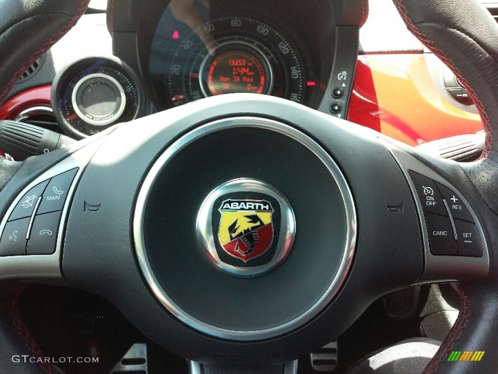 2013 500 Abarth - Rosso (Red) / Abarth Nero/Rosso/Nero (Black/Red/Black) photo #14