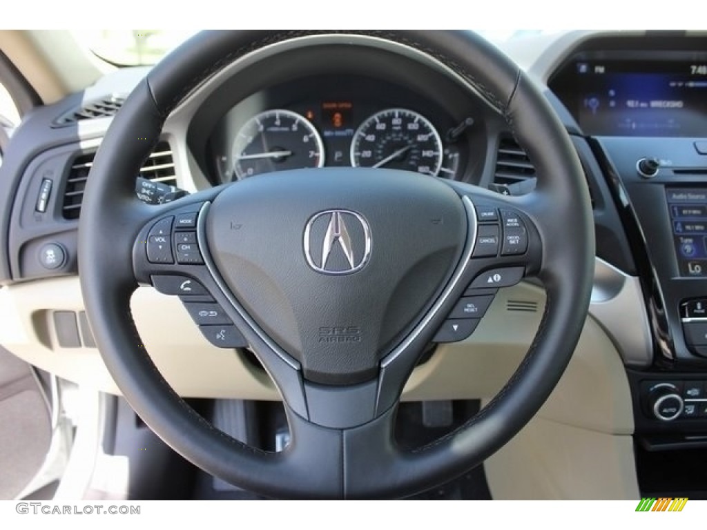 2017 Acura ILX Premium Parchment Steering Wheel Photo #113365568