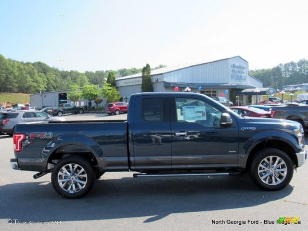 2016 F150 XLT SuperCab 4x4 - Blue Jeans / Medium Earth Gray photo #6