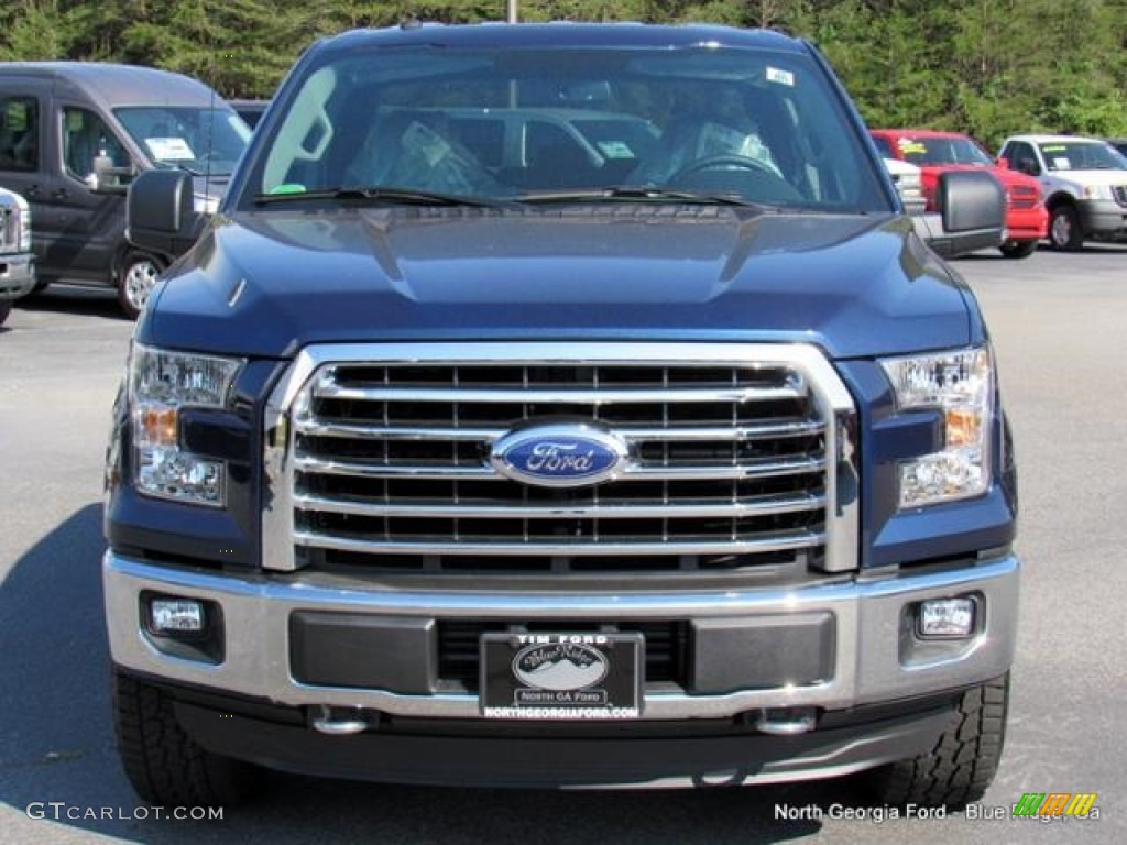 2016 F150 XLT SuperCab 4x4 - Blue Jeans / Medium Earth Gray photo #8