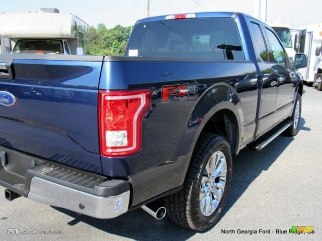 2016 F150 XLT SuperCab 4x4 - Blue Jeans / Medium Earth Gray photo #33