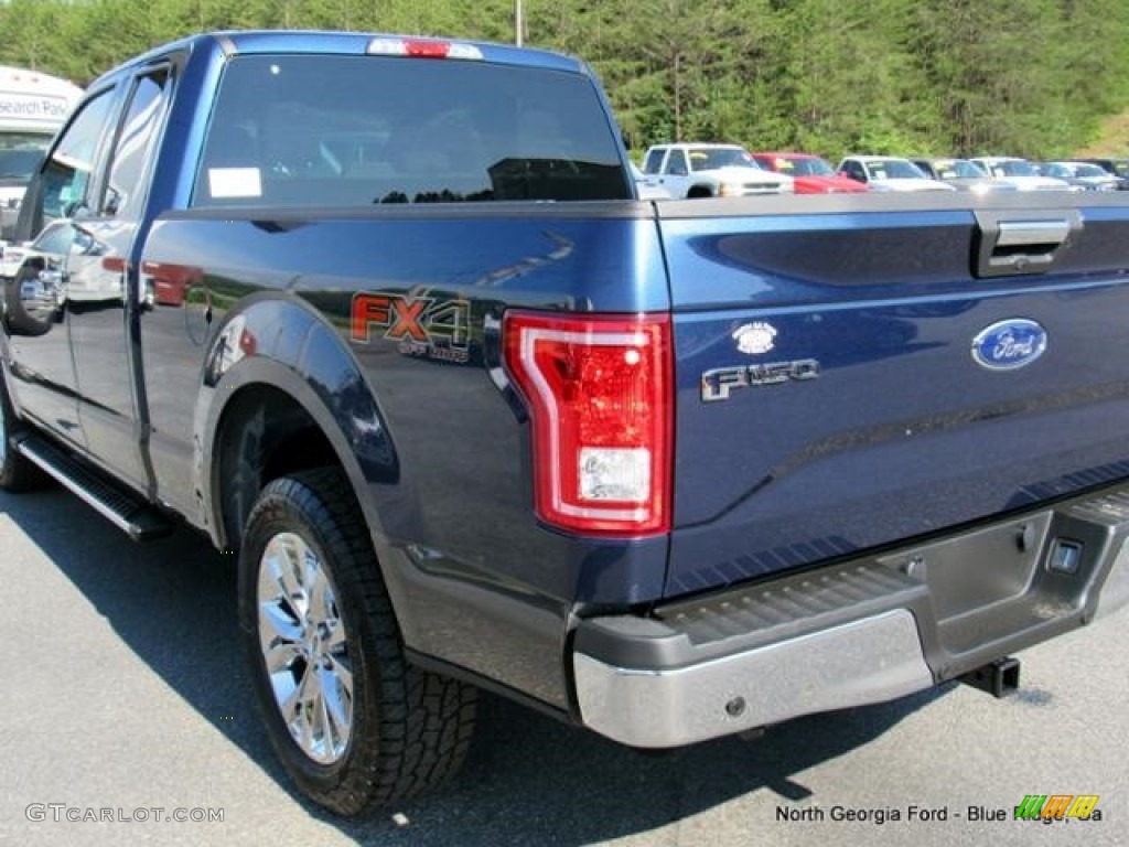 2016 F150 XLT SuperCab 4x4 - Blue Jeans / Medium Earth Gray photo #34