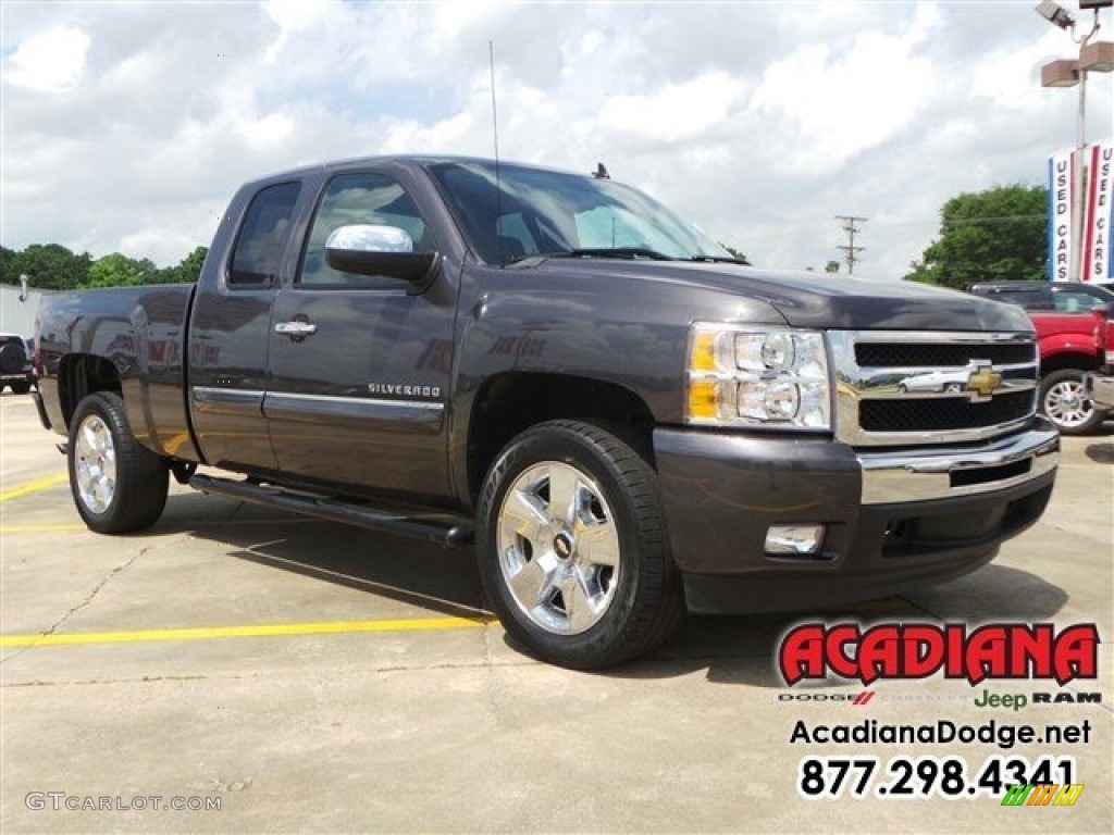 2011 Silverado 1500 LT Extended Cab - Taupe Gray Metallic / Light Titanium/Ebony photo #12