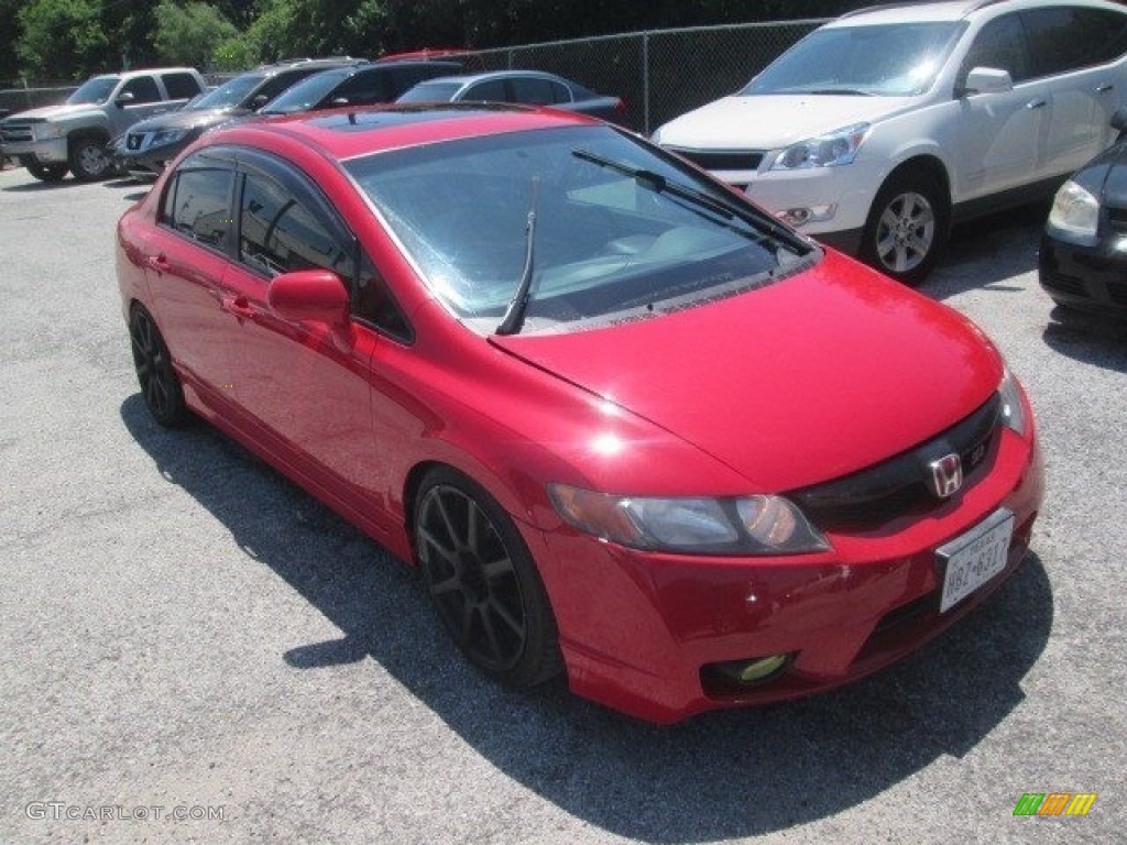 2010 Civic Si Sedan - Rallye Red / Black photo #1
