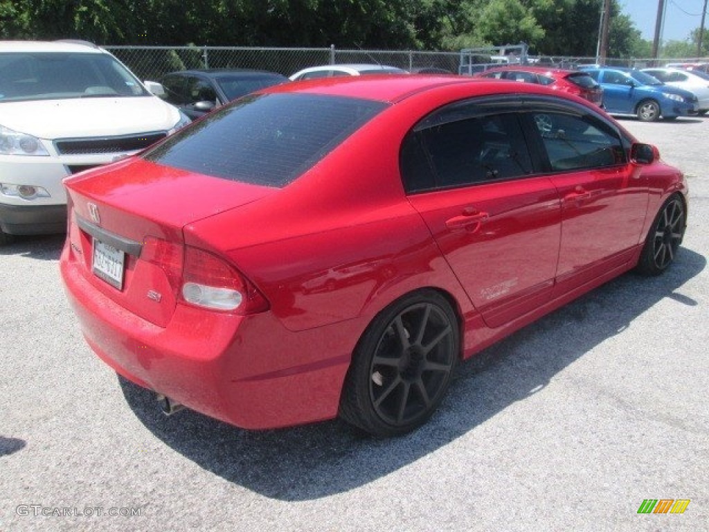 2010 Civic Si Sedan - Rallye Red / Black photo #7
