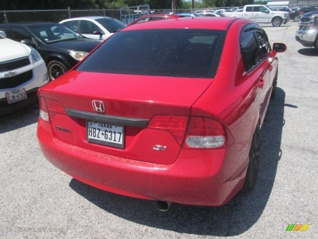 2010 Civic Si Sedan - Rallye Red / Black photo #8