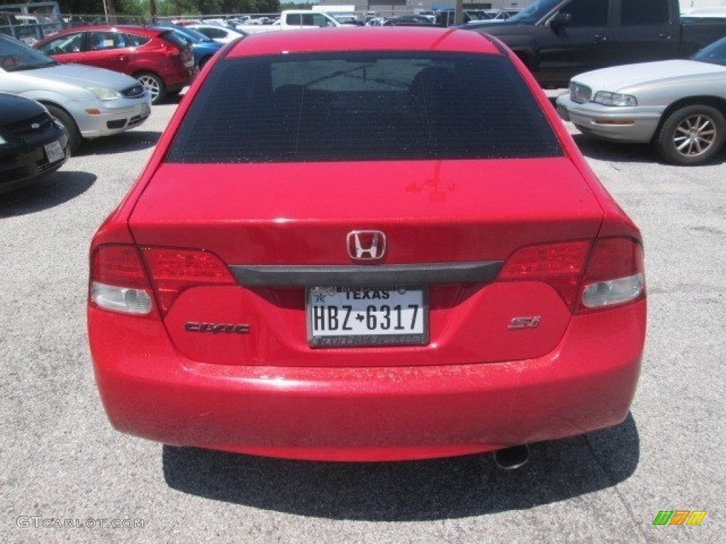 2010 Civic Si Sedan - Rallye Red / Black photo #9