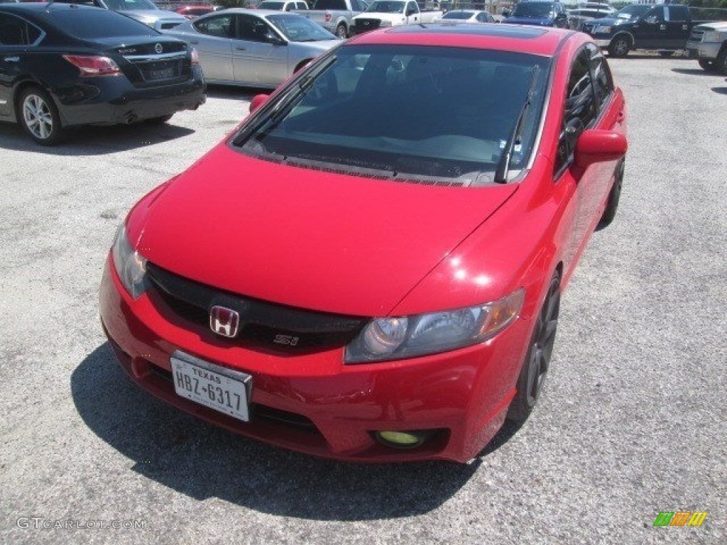 2010 Civic Si Sedan - Rallye Red / Black photo #18