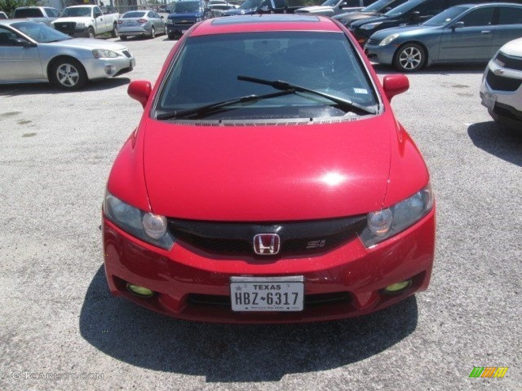 2010 Civic Si Sedan - Rallye Red / Black photo #19