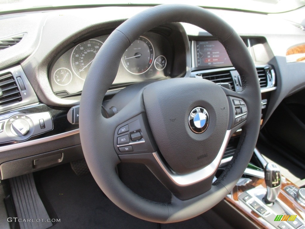 2017 BMW X3 xDrive28i Saddle Brown Steering Wheel Photo #113377134