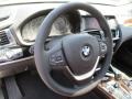 Saddle Brown 2017 BMW X3 xDrive28i Steering Wheel