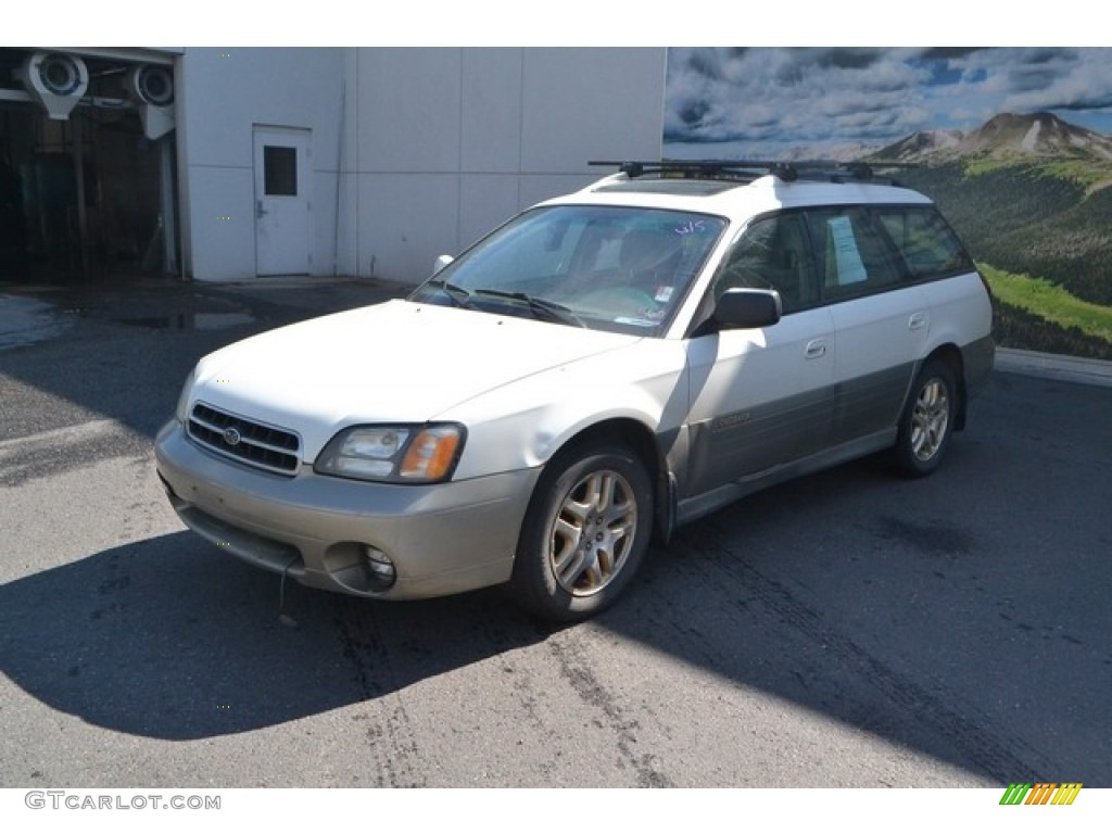 2002 Outback Limited Wagon - White Frost Pearl / Beige photo #5