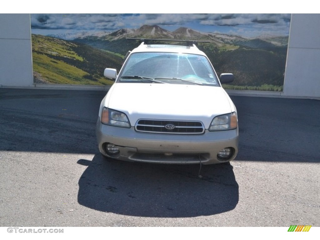 2002 Outback Limited Wagon - White Frost Pearl / Beige photo #6