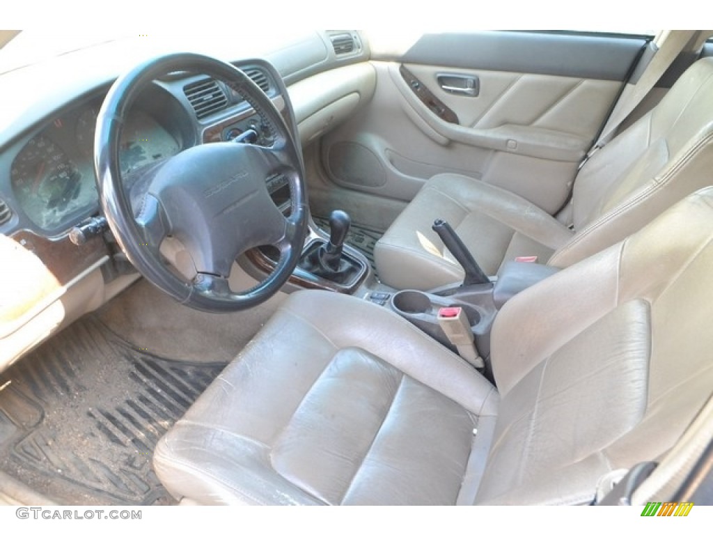 2002 Outback Limited Wagon - White Frost Pearl / Beige photo #7