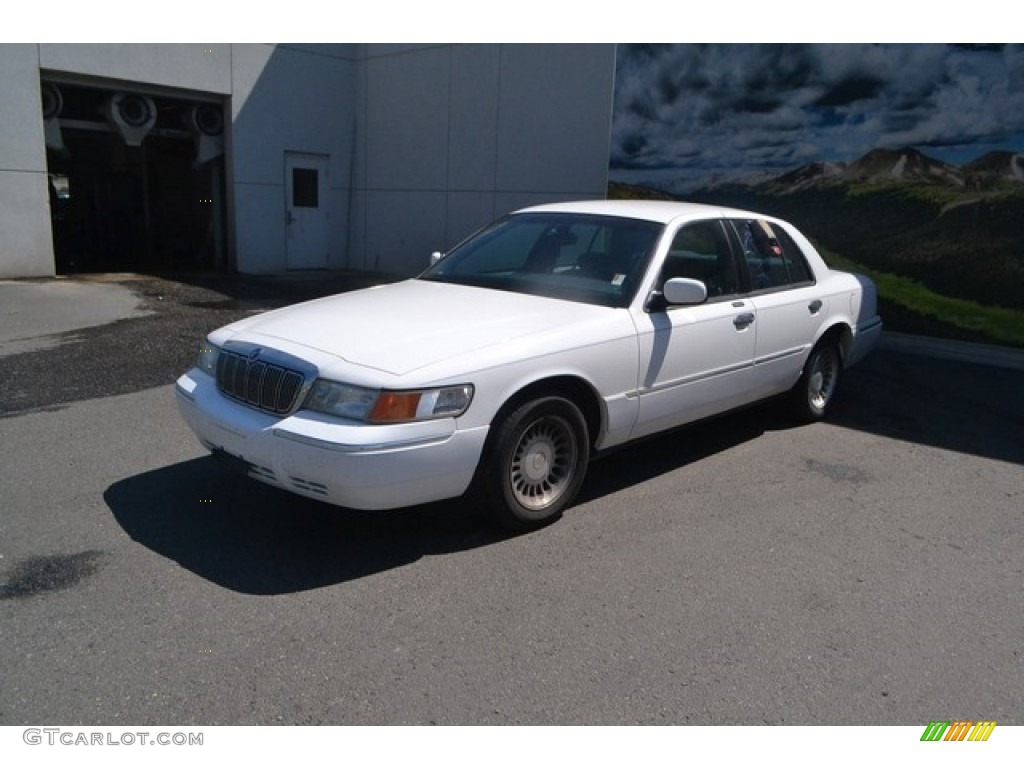 2001 Grand Marquis LS - Vibrant White Clearcoat / Deep Slate Blue photo #5