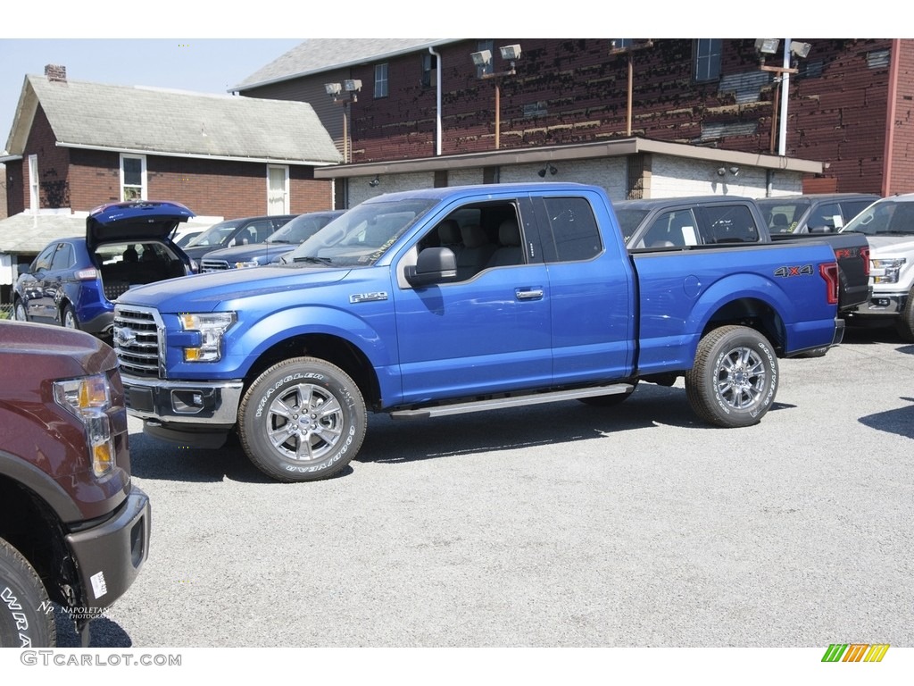 2016 F150 XLT SuperCab 4x4 - Blue Flame / Medium Earth Gray photo #1