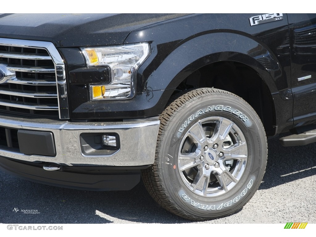 2016 F150 XLT SuperCab 4x4 - Shadow Black / Medium Earth Gray photo #2