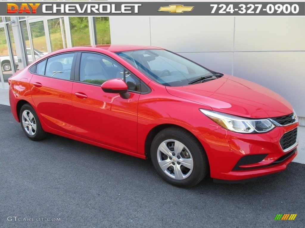2016 Cruze LS Sedan - Red Hot / Jet Black photo #1