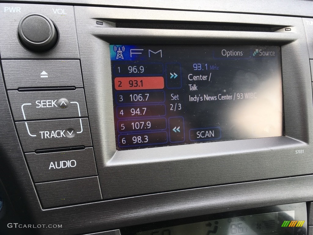 2012 Prius 3rd Gen Two Hybrid - Nautical Blue Metallic / Bisque photo #43