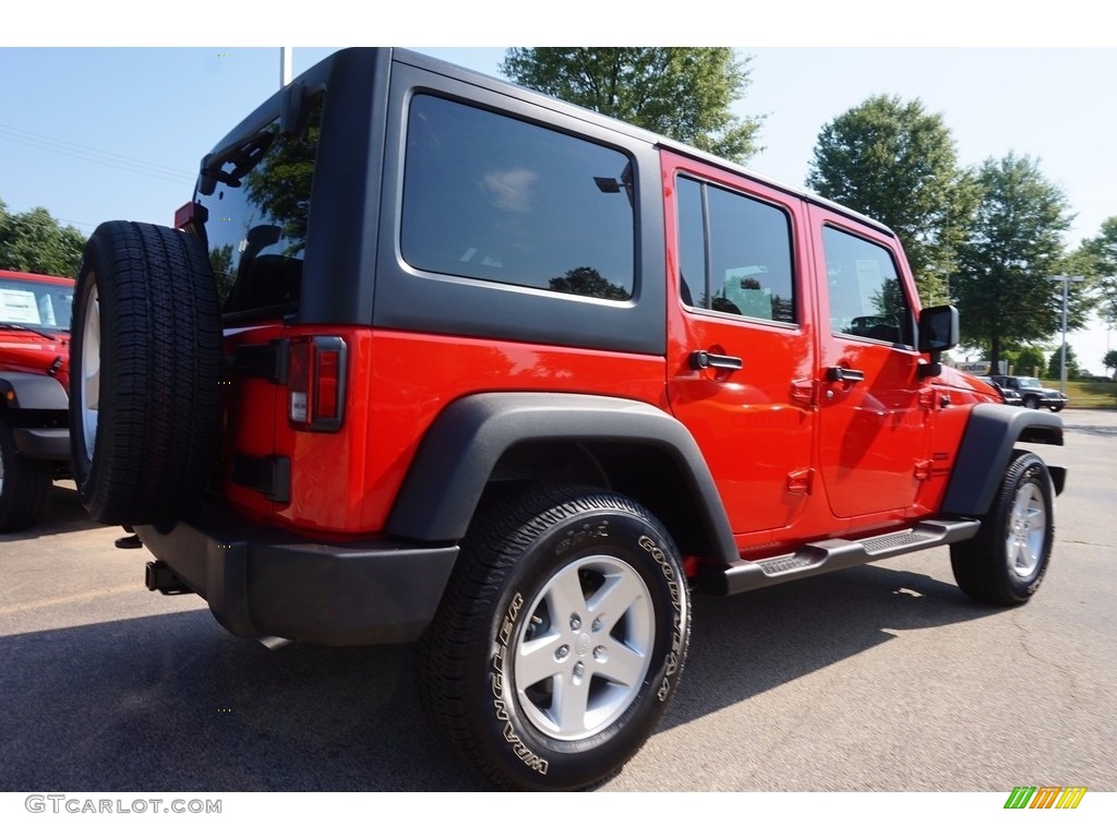 2016 Wrangler Unlimited Sport 4x4 - Firecracker Red / Black photo #3