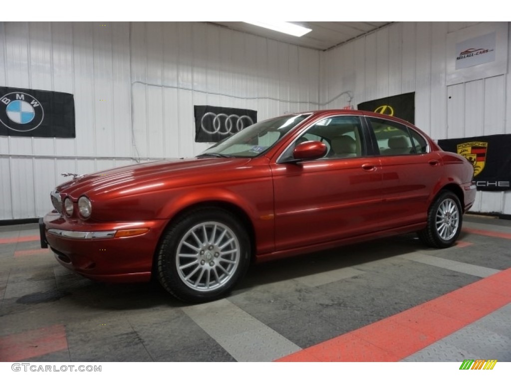 2007 X-Type 3.0 - Chili Red Metallic / Champagne photo #2