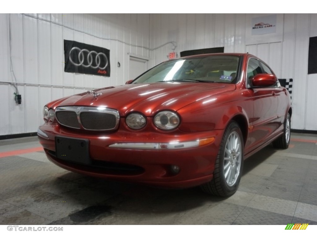 2007 X-Type 3.0 - Chili Red Metallic / Champagne photo #3