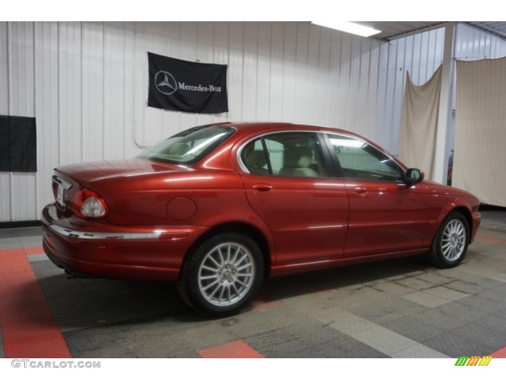 2007 X-Type 3.0 - Chili Red Metallic / Champagne photo #7