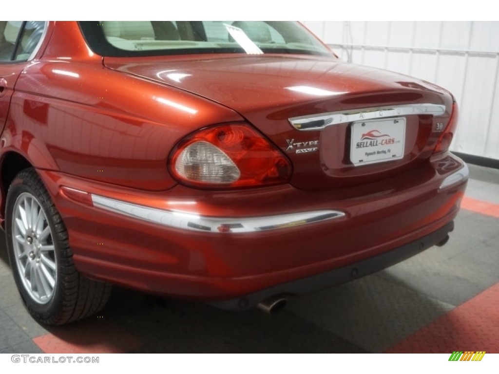 2007 X-Type 3.0 - Chili Red Metallic / Champagne photo #65