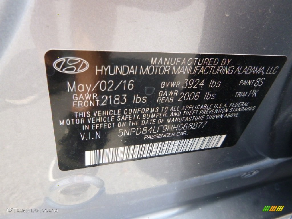 2017 Elantra SE - Gray / Gray photo #15