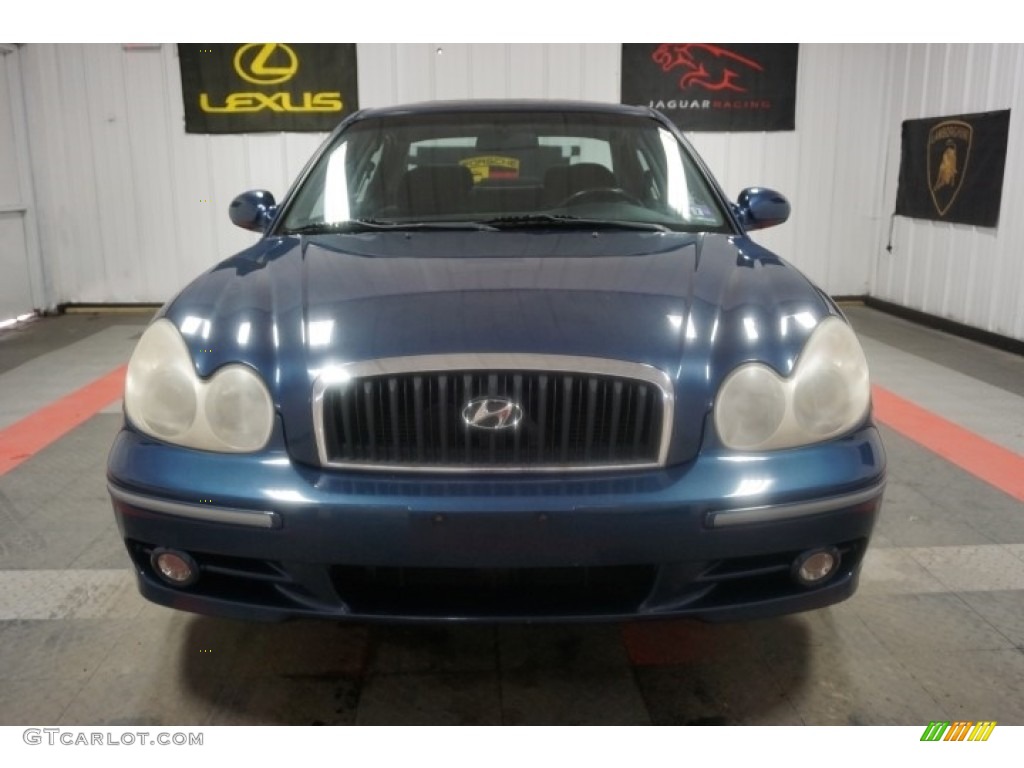 2002 Sonata GLS V6 - Ardor Blue / Black photo #4