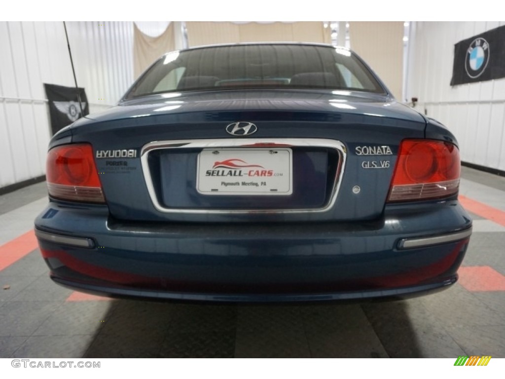 2002 Sonata GLS V6 - Ardor Blue / Black photo #9