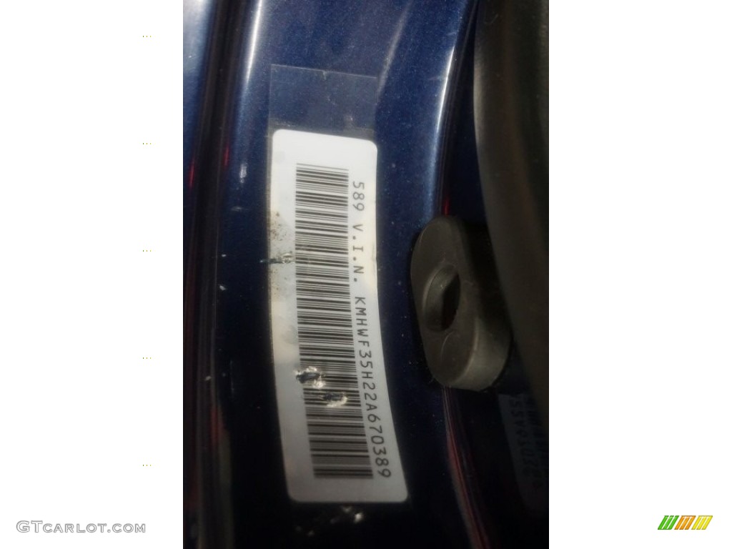 2002 Sonata GLS V6 - Ardor Blue / Black photo #14