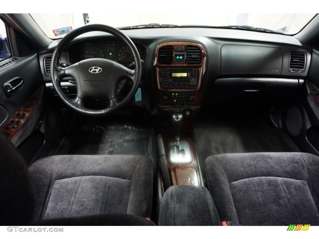2002 Sonata GLS V6 - Ardor Blue / Black photo #25