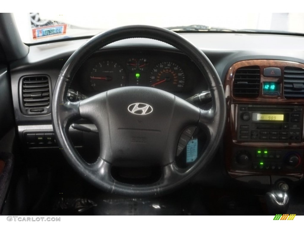 2002 Sonata GLS V6 - Ardor Blue / Black photo #27