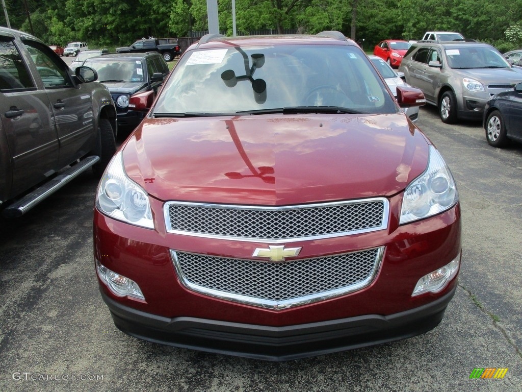 2009 Traverse LTZ AWD - Dark Cherry Metallic / Cashmere/Ebony photo #2