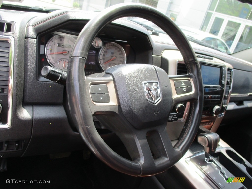 2011 Ram 1500 Laramie Longhorn Crew Cab 4x4 - Rugged Brown Pearl / Light Pebble Beige/Bark Brown photo #27