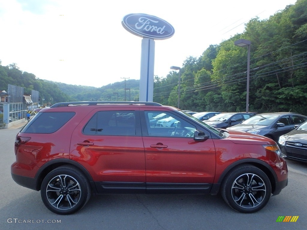 2015 Explorer Sport 4WD - Ruby Red / Sport Charcoal Black/Sienna photo #1